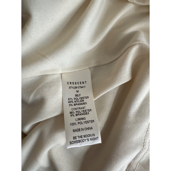 Crescent beige  Sequin Sleeveless Top  Keyhole Back women's size medium - Picture 5 of 5